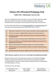 Poster for June History UK twitter chat number 1