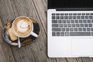 image of coffee and computer